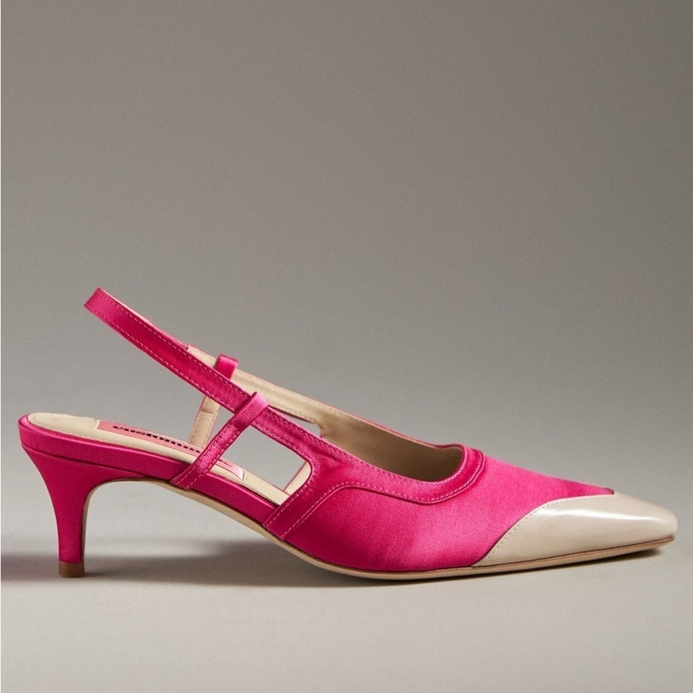Custommade Anita Satin Slingback Heels - Picture 2 of 4